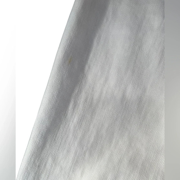 Free People Off White Denim Trucker Boyfriend Distressed Oversized Jacket XS - Picture 12 of 12